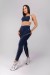 Calça Legging com Vivo e Vira no Cós (Azul Marinho / Bege) | Ref: K4119-A