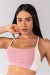 Top com Recortes Contrastantes (Rosa Claro / Off-White) | Ref: K4118-B