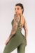 Macacão Longo com Alças e Tiras Cruzadas nas Costas (Verde Militar) | Ref: K3959-B