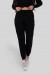 Calça Jogger Lisa de Moletom (Preto) | Ref: K2897-A
