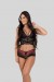 Conjunto Lingerie Maldivas (Preto / Vinho) | Ref: P05-3-B