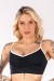 Top com Alças e Franzido (Preto / Off White) | Ref: K4067-A