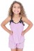 Babydoll de Liganete Infantil 020 (Rosa com poá preto)