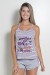 Babydoll Feminino 258 (Roxo listrado) 