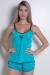 Babydoll de liganete 090 (Verde Piscina) CEZ-CZ090-001