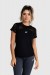Blusa de Poliamida com Recorte de Tela (Preto) | Ref: GO12-A