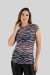 Blusa Manguinha Estampa Digital (Zebra Preta) | Ref: K3017-B