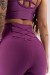 Calça Legging com Detalhe de Trançado no Cós Roxo (Roxo) | Ref: K3938-A