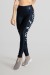 Calça Legging Tecido Platinado Básica com Silk (Azul Marinho) | Ref: GO528-A