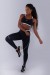 Calça Legging com Faixa N Cós e Vivo (Preto / Branco) | Ref: K4490-A