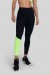 Calça Legging com Recorte Diagonal (Preto / Verde) | Ref: K3125-A