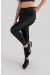 Calça Legging com Recorte Refletivo (Preto Skin) | Ref: K3226-B