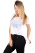 Camiseta Thayla Mullet Tecido Transparente | Ref: KS-F374