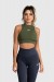 Cropped de Poliamida Gola Alta (Verde Militar) | Ref: GO8-I