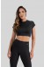 Cropped Raglan Refletivo (Preto Optical) | Ref: K3227-A