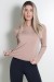 Blusa de Microlight com Decote nas Costas (Chocolate) | Ref: KS-F1612-002