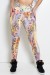 Legging Estampada (Escama Preta com Amarelo Laranja e Roxo) | Ref: KS-F27-104