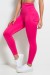 Calça com Bolso e Cós Franzido (Rosa Pink) | Ref: KS-F629-003