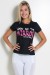 Camiseta Feminina Look In The Mirror (Preto) | Ref: KS-F702-001