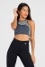 Top de Poliamida com Silk e Recortes (Grafite) | Ref: GO26-B