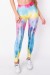 Calça Legging com Elástico Tie Dye (Azul / Amarelo) | Ref: K2695-I