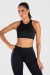 Top com Frente em S (Preto) | Ref: K3085-A