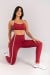 Calça Legging com Chapados (Vinho / Vanilla) | Ref: K4355-F