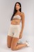 Short com Chapado e Vira (Off-White / Telha) | Ref: K4695-B