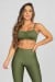 Top de Alcinha com Detalhe Franzido no Busto (Verde Militar) | Ref: K2878-E