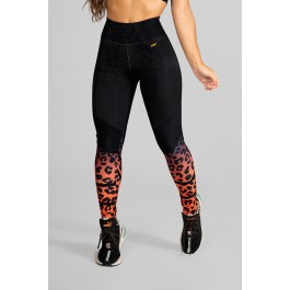Dri-fit leggings in leopard print with high waist, light purple