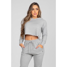 Casaco moletom curto clearance