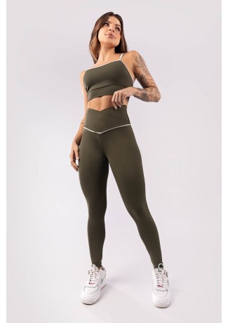 Calça legging estampa militar top