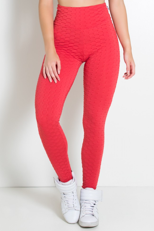 Calça legging cheap tecido bolha