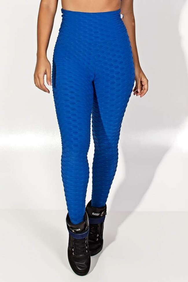 Cal a Legging Tecido Bolha Azul Royal Kaisan