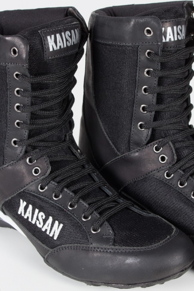 Bota Fitness Cano Alto Preto Kaisan