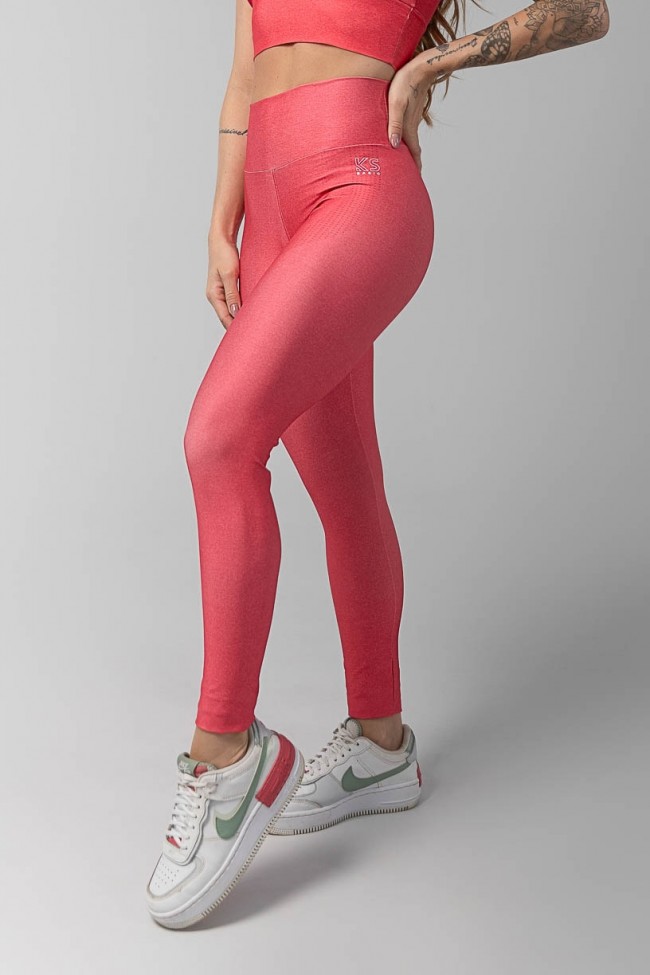 Calça Legging Estampa Digital com Cós Franzido e Cadarço (Sport Stripes Pink), Ref: K2997-B