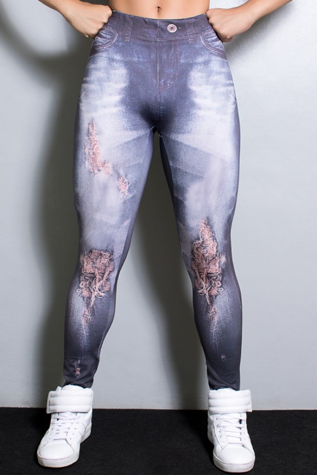 Calça legging destroyed discount