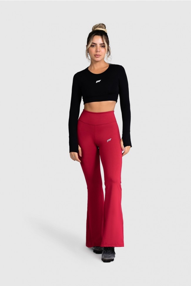 Calça vinho hot sale flare