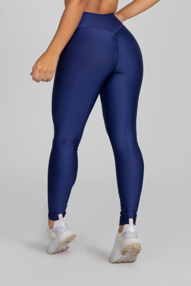 Cal a Legging com Franzido Bumbum Up Azul Marinho Ref K2879 D