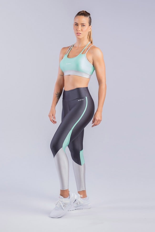 Calça outlet legging prata