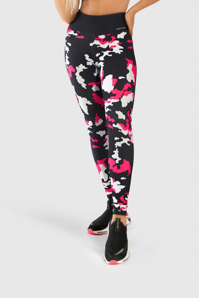 Legging Fitness com Estampa Digital Casual Military