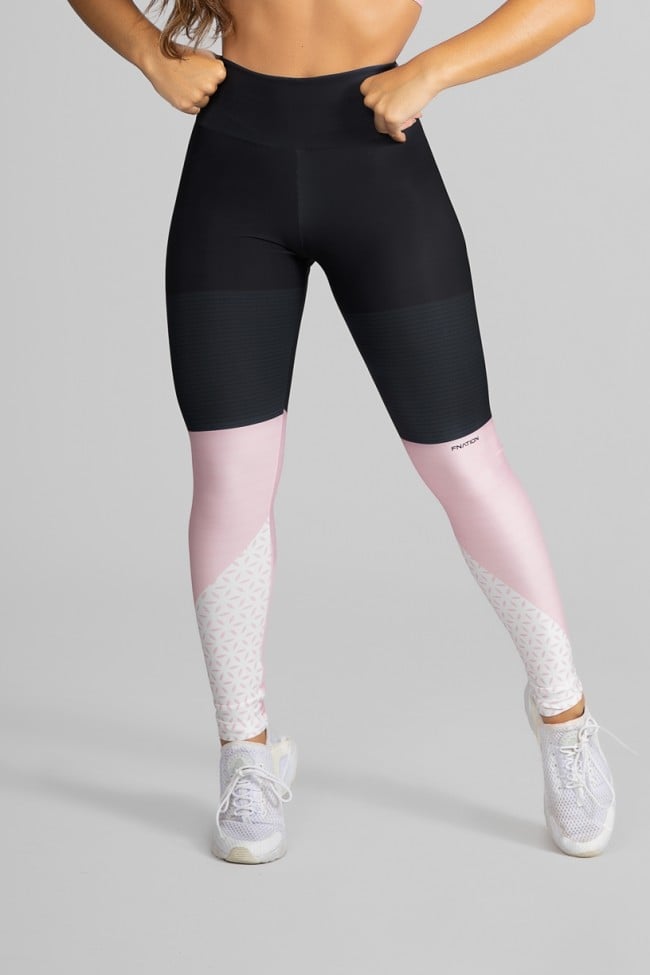 Calça Legging Fitness Estampa Digital Geometric Flowers