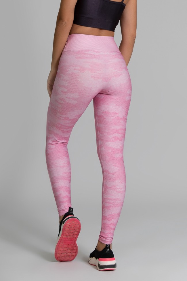 Cal a Legging Fitness Estampa Digital Pink Camo Ref GO349 Kaisan