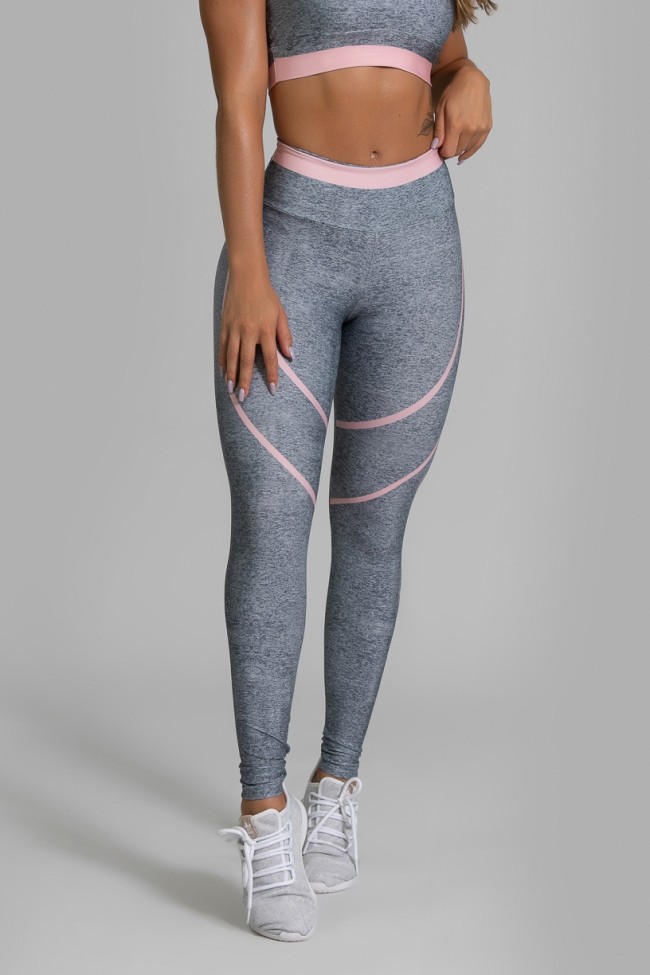 Calça Legging Fitness Estampa Digital Pink Fusion, Ref: GO347