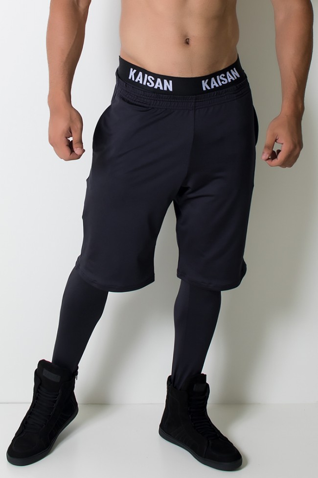 Calça legging masculina shop com short