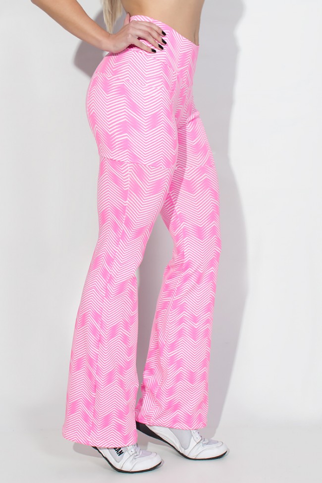 Calça bailarina shop flare estampada