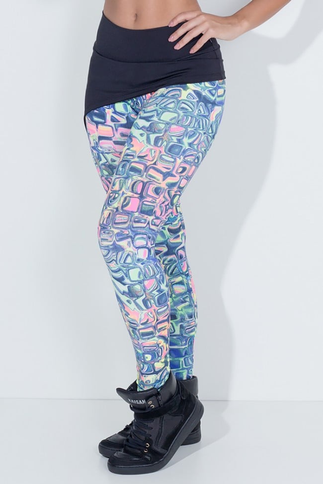 Calça legging deals fluorescente